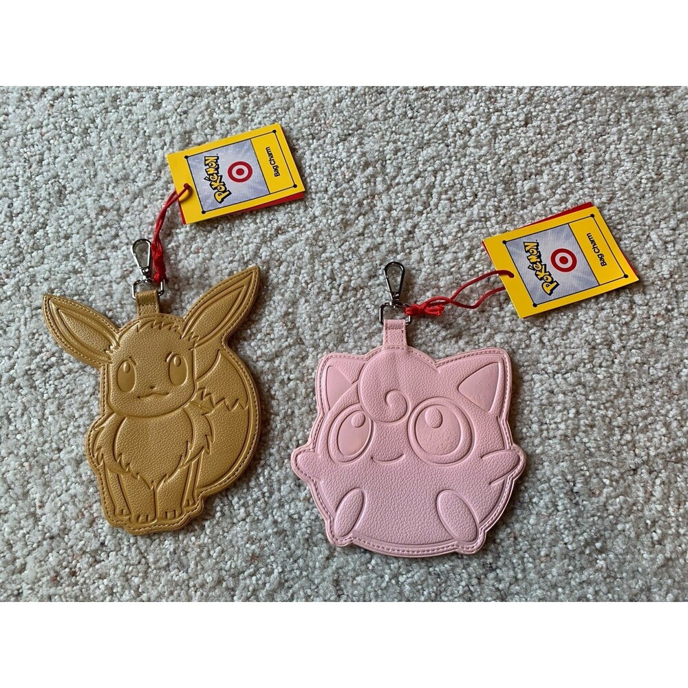 Pokémon x Target Bag Charms Set Of 2 Jigglypuff & Eevee Limited Edition New